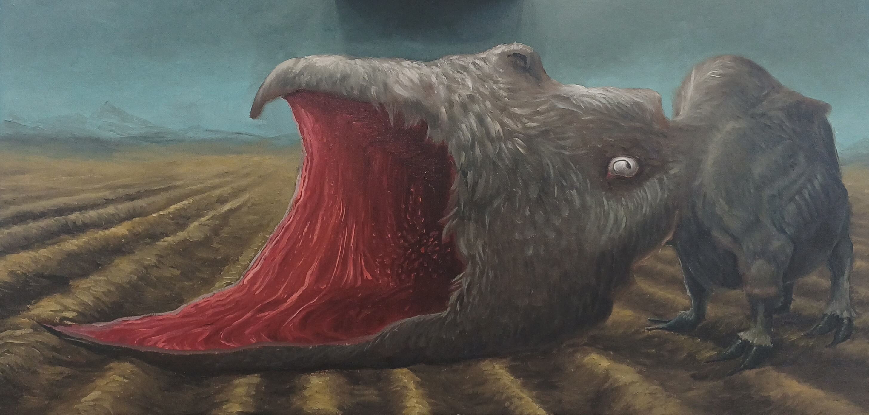 In The Mouth Of The Beast, 2025, oil on canvas